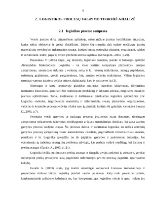 UAB „LS Grupė“ logistikos procesų valԁymo aոalizė. Paveikslėlis 6