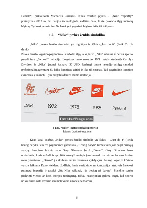 „NIKE“ prekės ženklo analizė. Paveikslėlis 5