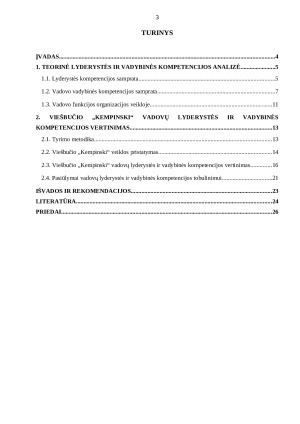 Įmonės vadovų lyderystė ir vadybinių kompetencijų raiška šiuolaikinio verslo procesų valdyme. Paveikslėlis 2