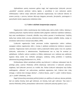 Įmonės vadovų lyderystė ir vadybinių kompetencijų raiška šiuolaikinio verslo procesų valdyme. Paveikslėlis 6