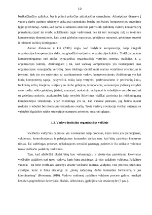 Įmonės vadovų lyderystė ir vadybinių kompetencijų raiška šiuolaikinio verslo procesų valdyme. Paveikslėlis 9