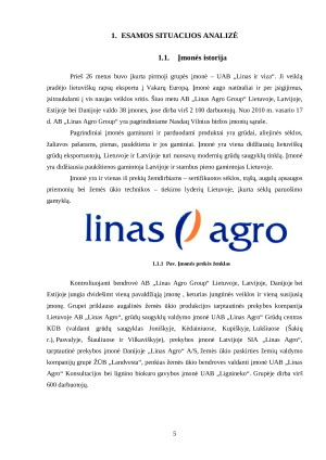 AB ,,LINAS AGRO GROUP'' prekybos įmonės analizė. Paveikslėlis 5