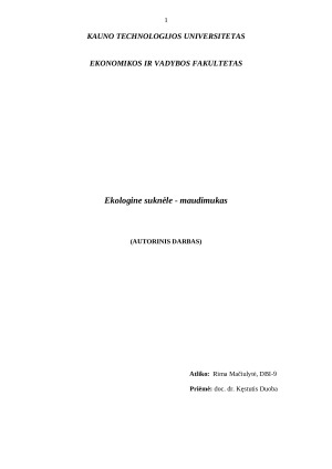 Ekologine suknėle - maudimukas. Paveikslėlis 1