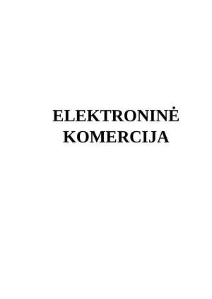 Elektroninė komercija. Paveikslėlis 1
