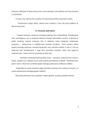 Aš vaizdo ypatybių įvertinimas, taikant dvidešimties pasisakymų testą. Paveikslėlis 7