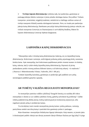Kainų diskriminacija monopolijos sąlygomis. Paveikslėlis 6
