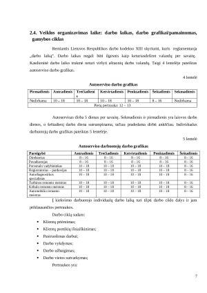 Automobilių serviso įmonės analizė. Paveikslėlis 6