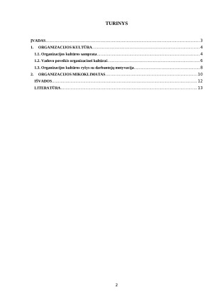 Organizacijos kultūra ir mikroklimatas. Paveikslėlis 2