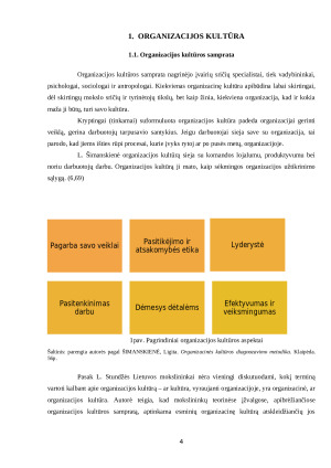 Organizacijos kultūra ir mikroklimatas. Paveikslėlis 4