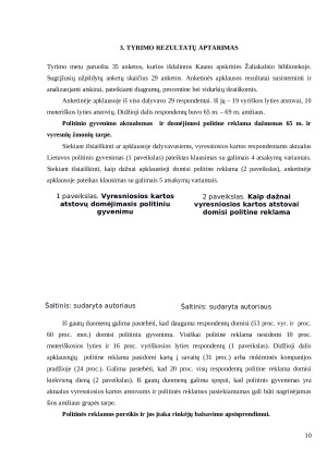 Politinėje reklamoje akcentuojamos vertybės ir komunikacijos kanalų įtaka vyresniosios kartos atstovams. Paveikslėlis 10