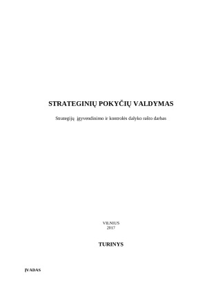 Strateginių pokyčių valdymas