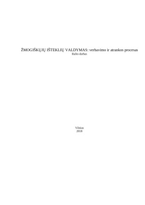 Žmogiškųjų išteklių valdymas: verbavimo ir atrankos procesas