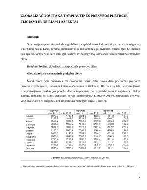 Globalizacijos įtaka tarptautinės prekybos plėtroje. Teigiami ir neigiami aspektai. Paveikslėlis 2