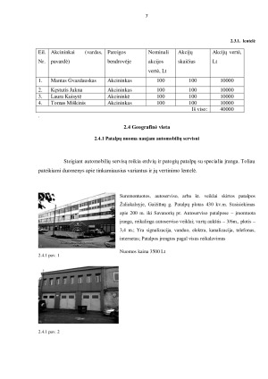 Automobilių servisas “Varoritas”. Verslo planas. Paveikslėlis 7