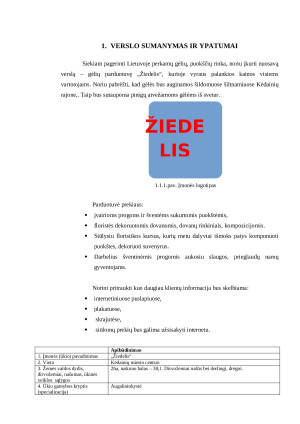 Gėlių parduotuvė. Verslo planas. Paveikslėlis 4