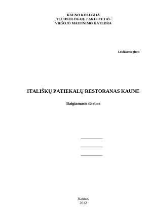 Itališkų patiekalų restoranas