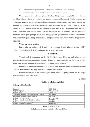 Stalo rezervacijos sistema. Verslo planas. Paveikslėlis 9
