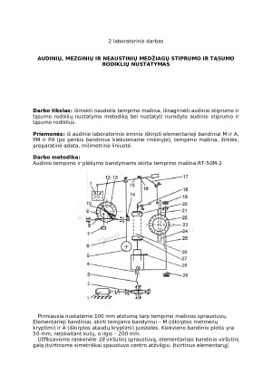 Audinių, mezginių ir neaustinių medžiagų stiprumo ir tąsumo rodiklių nustatymas