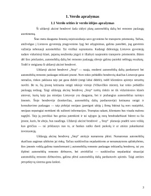 Auto dalys ir remontas. Verslo planas. Paveikslėlis 3