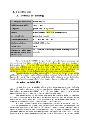 Autoservisas verslo planas. Paveikslėlis 2