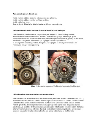 Automatinių pavarų dėžių konstrukcijos nagrinėjimas. Paveikslėlis 2