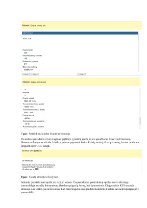Automatinių transmisijų sistemų diagnostika ir parametrų nuskaitymas sisteminių testerių pagalba. Paveikslėlis 6