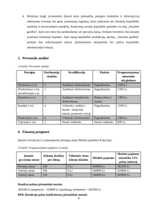 Kepyklėlės verslo planas. Paveikslėlis 4