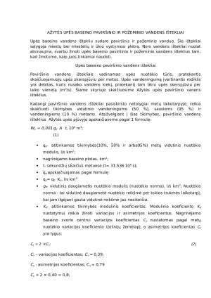 Ažytės upės baseino vandens išteklių naudojimas ir apsauga. Paveikslėlis 5