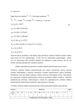 Ažytės upės baseino vandens išteklių naudojimas ir apsauga. Paveikslėlis 6