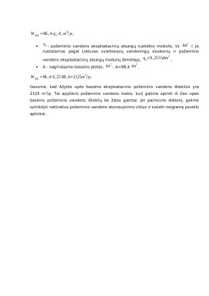 Ažytės upės baseino vandens išteklių naudojimas ir apsauga. Paveikslėlis 8