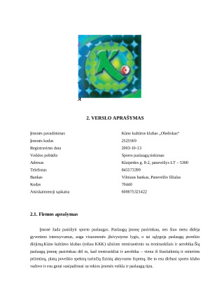 Sporto klubo verslo planas. Paveikslėlis 3