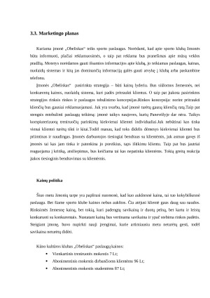 Sporto klubo verslo planas. Paveikslėlis 9