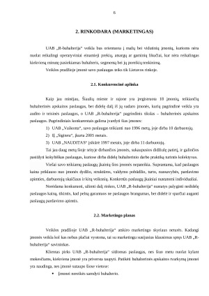Buhalterinė apskaita verslo planas. Paveikslėlis 6