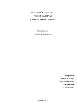 Norminis teisės aktas