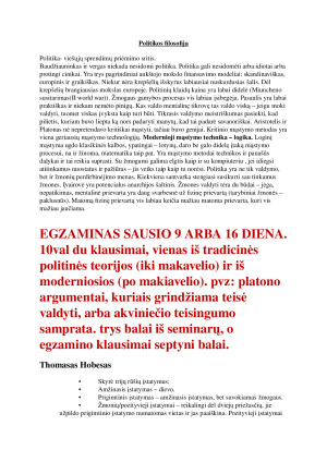 Politikos filosofijos konspektas