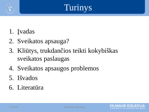 Sveikatos apsauga. Paveikslėlis 2