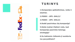 „FEDEX“ tarptautinės kompanijos strategijos analizė ir rizikų palyginimas. Paveikslėlis 2