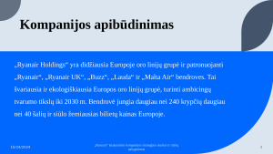 „Ryanair“ tarptautinės kompanijos strategijos analizė ir rizikų palyginimas. Paveikslėlis 3