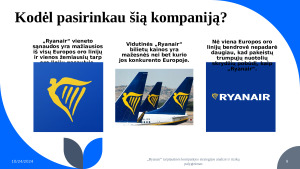 „Ryanair“ tarptautinės kompanijos strategijos analizė ir rizikų palyginimas. Paveikslėlis 9