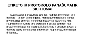 Etiketo ir protokolo sampratos bei ištakos. Paveikslėlis 10