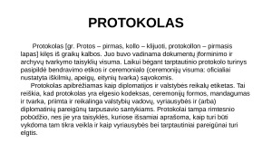 Etiketo ir protokolo sampratos bei ištakos. Paveikslėlis 7