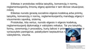 Etiketo ir protokolo sampratos bei ištakos. Paveikslėlis 9