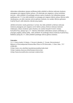Berlyno mėlynojo plonų sluoksnių nusodinimas ir elektrochrominių savybių tyrimas. Paveikslėlis 5