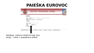 Informacijos paieška Tezaure. Paveikslėlis 2