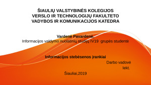 Informacijos stebėsenos įrankiai.