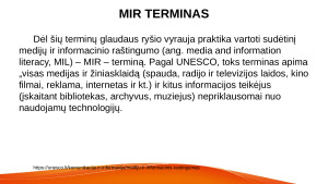 Informacinio ir medijų raštingumo koncepcija. Paveikslėlis 7