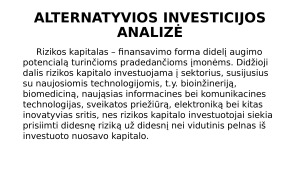 Investicijos pristatymas. Paveikslėlis 5