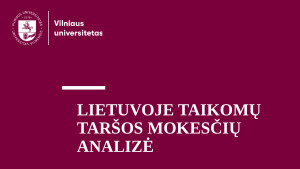 Lietuvoje taikomų taršos mokesčių analizė