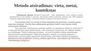 Subalansuotų rodiklių sistema (Norton, Kaplan). Paveikslėlis 4
