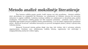 Subalansuotų rodiklių sistema (Norton, Kaplan). Paveikslėlis 8